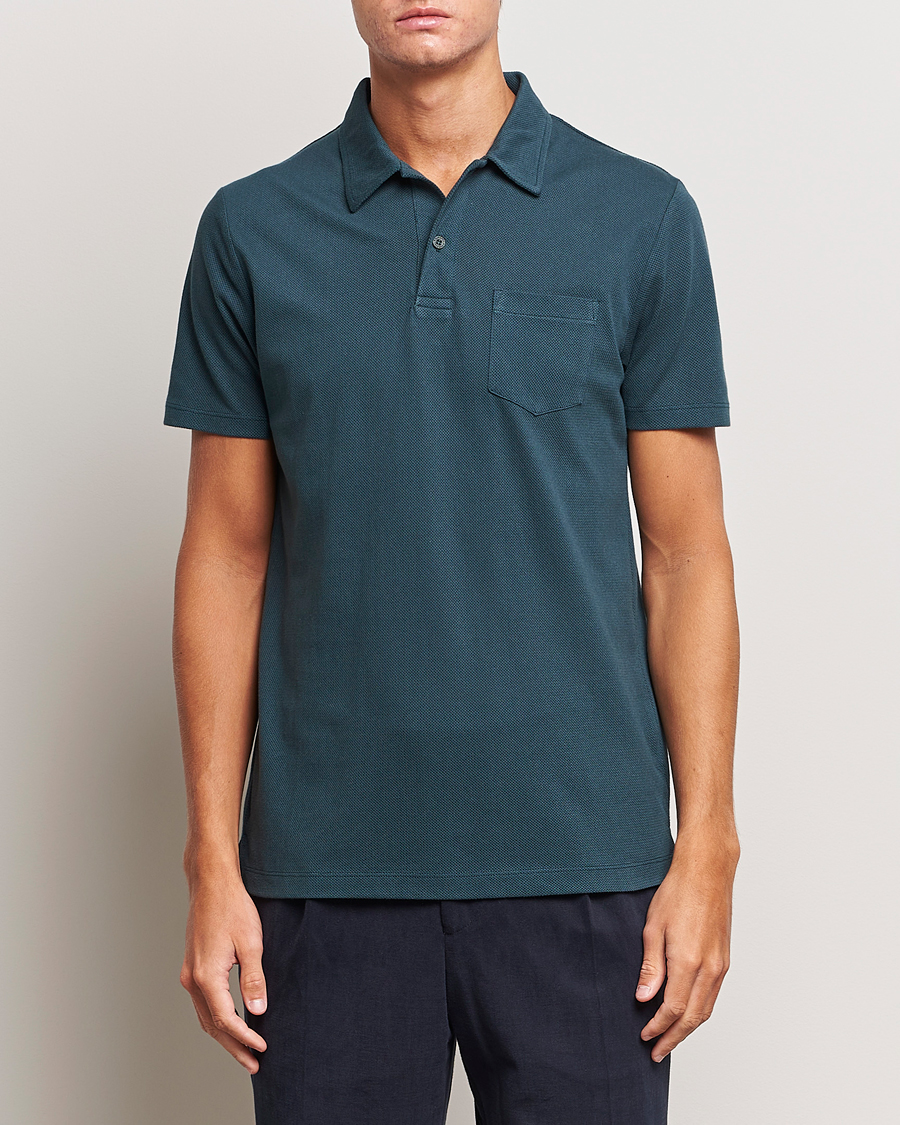 Herren | Poloshirts | Sunspel | Riviera Polo Shirt Peacock
