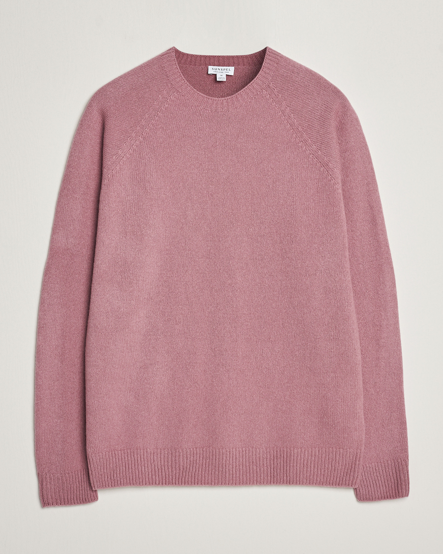 Herren | Pullover | Sunspel | Lambswool Crewneck Vintage Pink