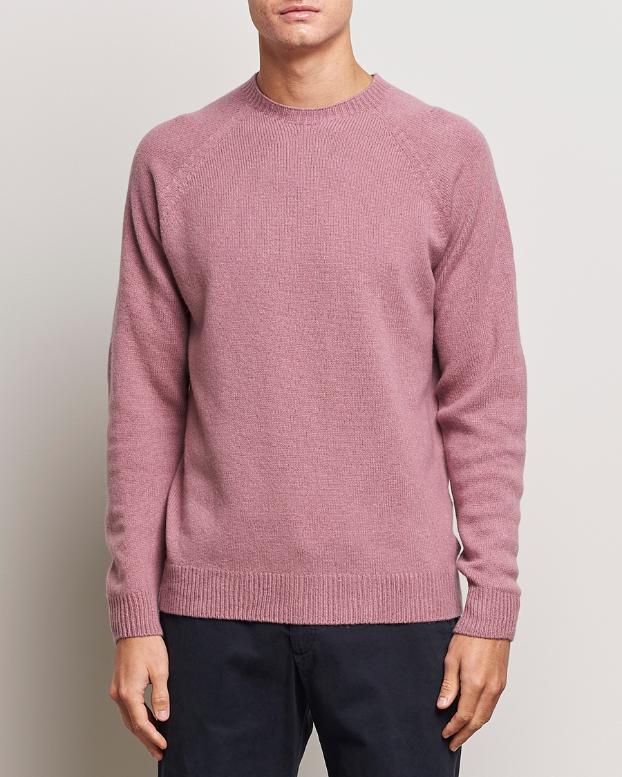 Herren | Pullover | Sunspel | Lambswool Crewneck Vintage Pink