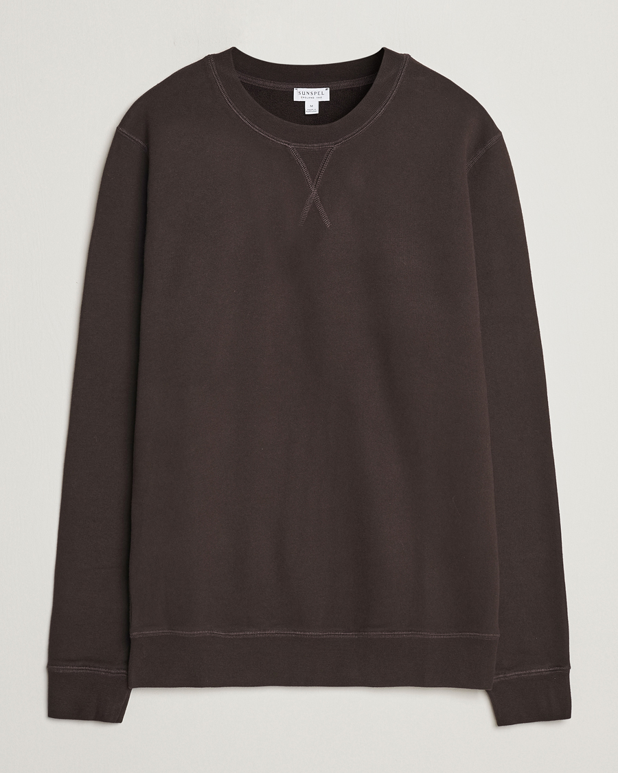 Herren | Pullover | Sunspel | Loopback Sweatshirt Coffee