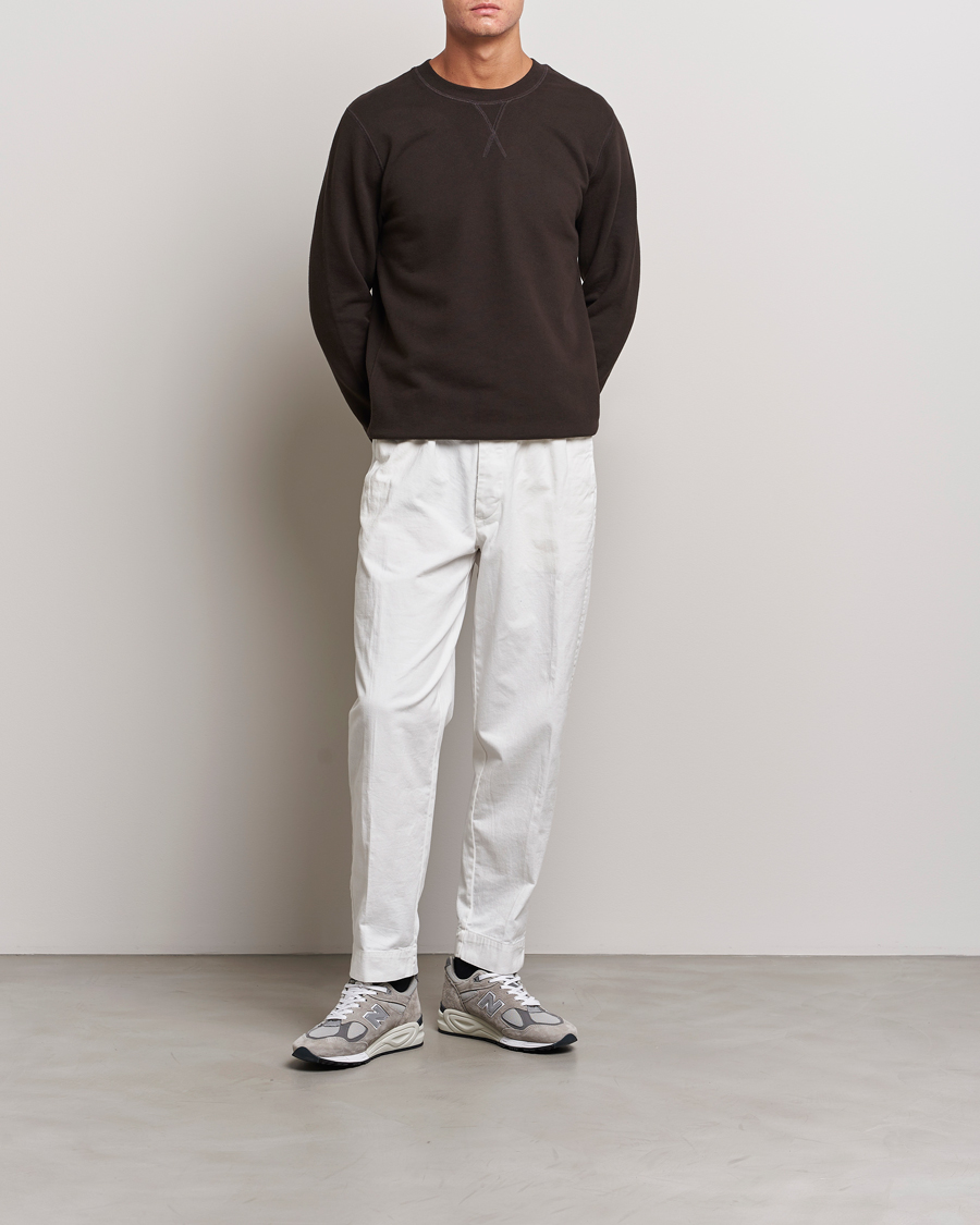 Herren | Pullover | Sunspel | Loopback Sweatshirt Coffee