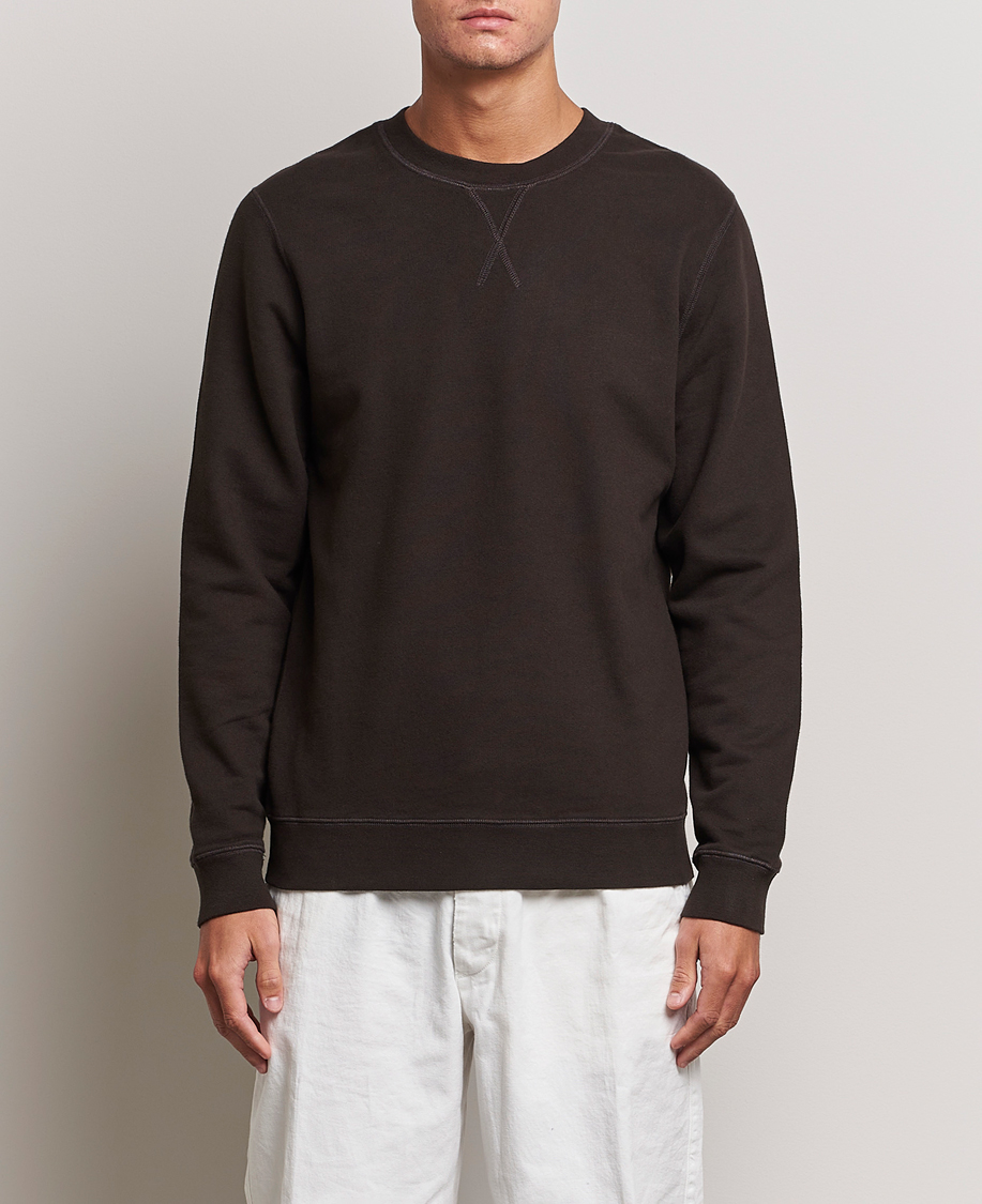 Herren | Pullover | Sunspel | Loopback Sweatshirt Coffee