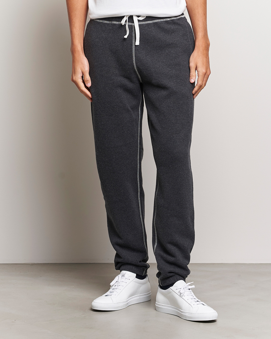 Herren | Hosen | Sunspel | Fleecback Joggers Charcoal Melange