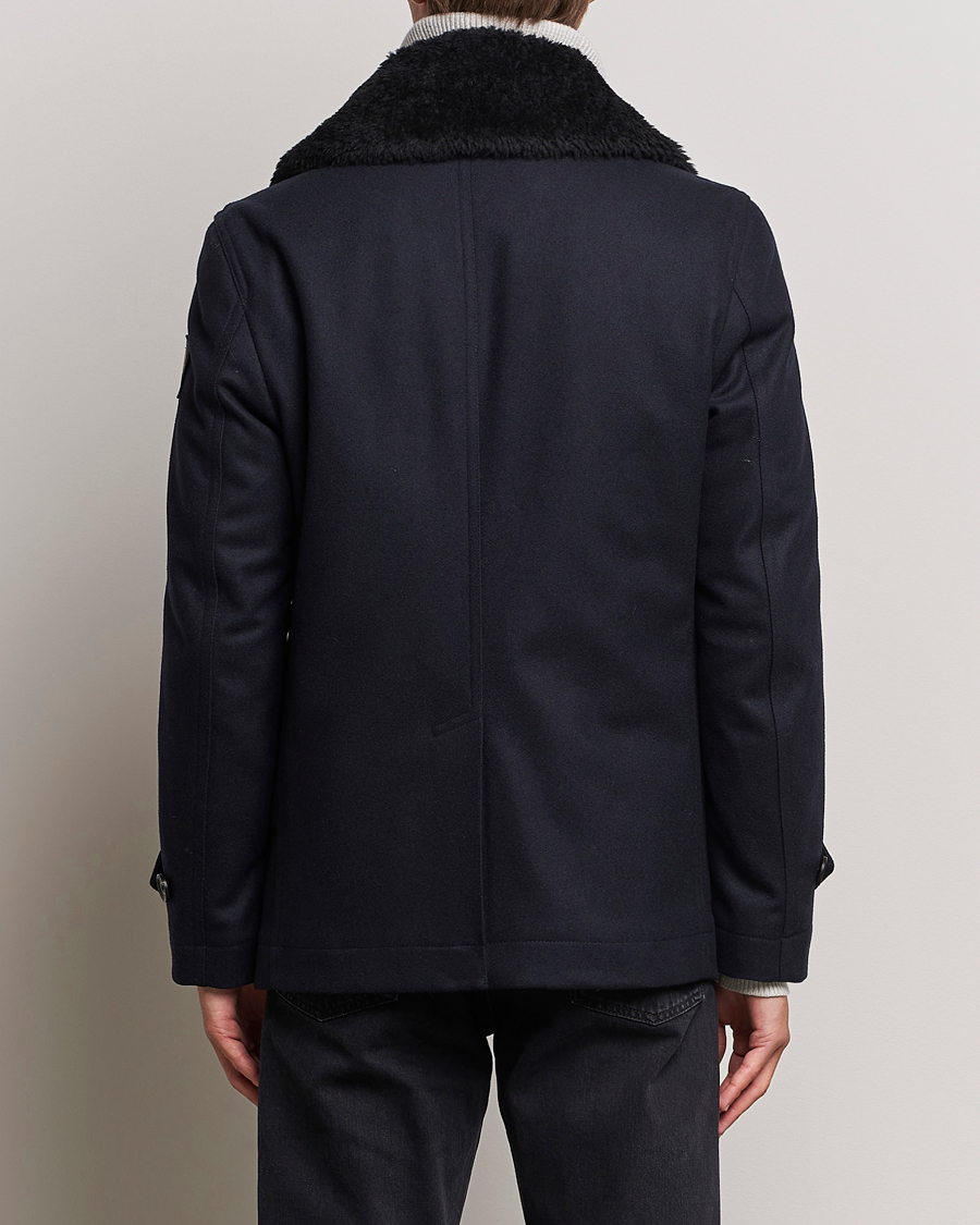 Herren | Jacken | Belstaff | Ashridge Sherling Wool Peacoat Dark Ink