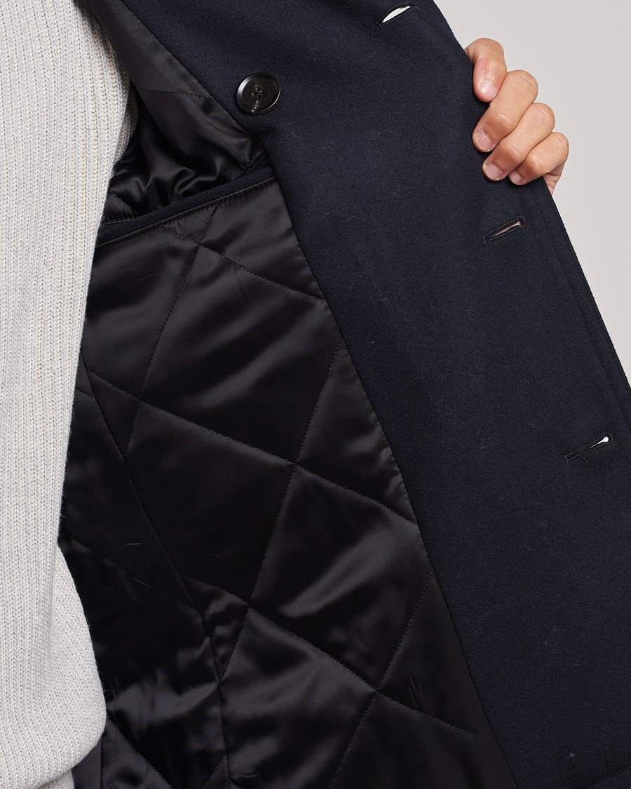 Herren | Jacken | Belstaff | Ashridge Sherling Wool Peacoat Dark Ink