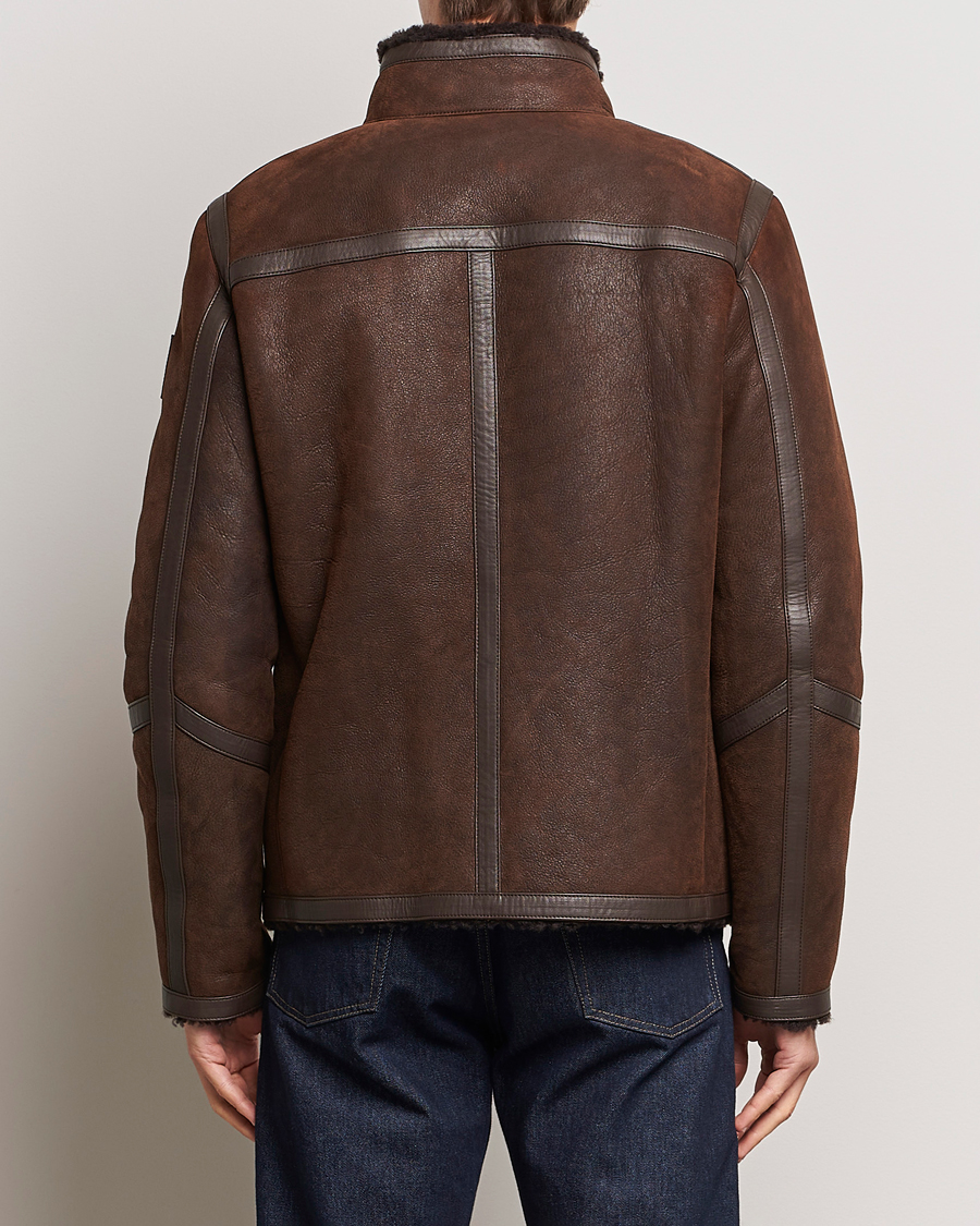 Herren | Jacken | Belstaff | Tundra Sherling Leather Jacket Earth Brown