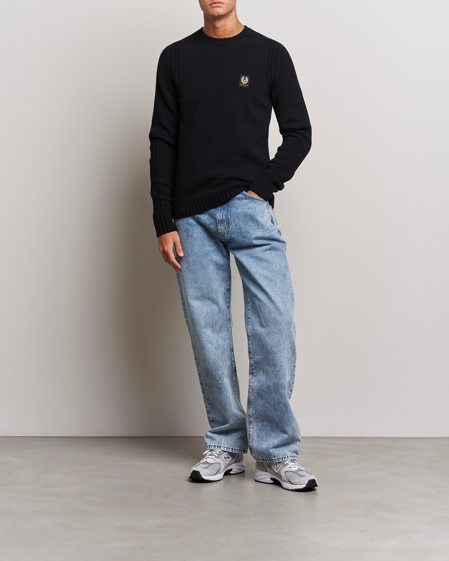 Herren | Pullover | Belstaff | Watch Wool Crewneck Black