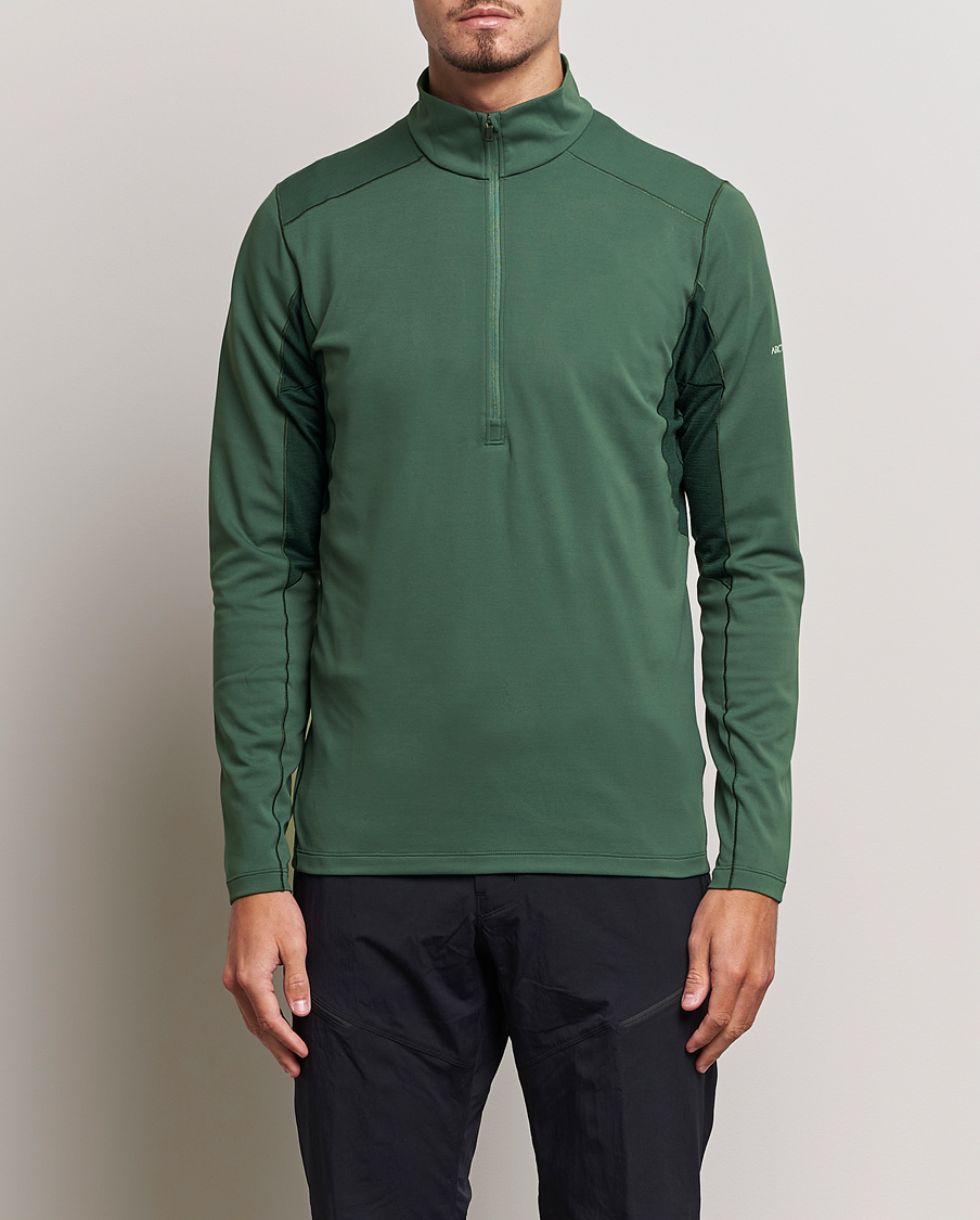 Men | Sweaters & Knitwear | Arc\'teryx | Rho Hybrid Half-Zip Boxcar Green