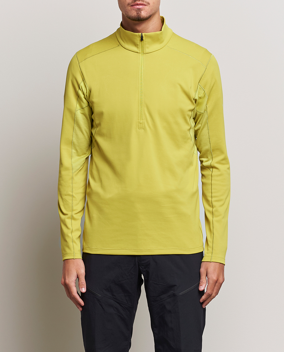 Men | Sweaters & Knitwear | Arc\'teryx | Rho Hybrid Half-Zip Lampyre Yellow