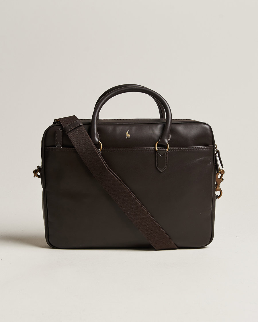 Herren | Polo Ralph Lauren Leather Briefcase Dark Brown | Polo Ralph Lauren | Leather Briefcase Dark Brown