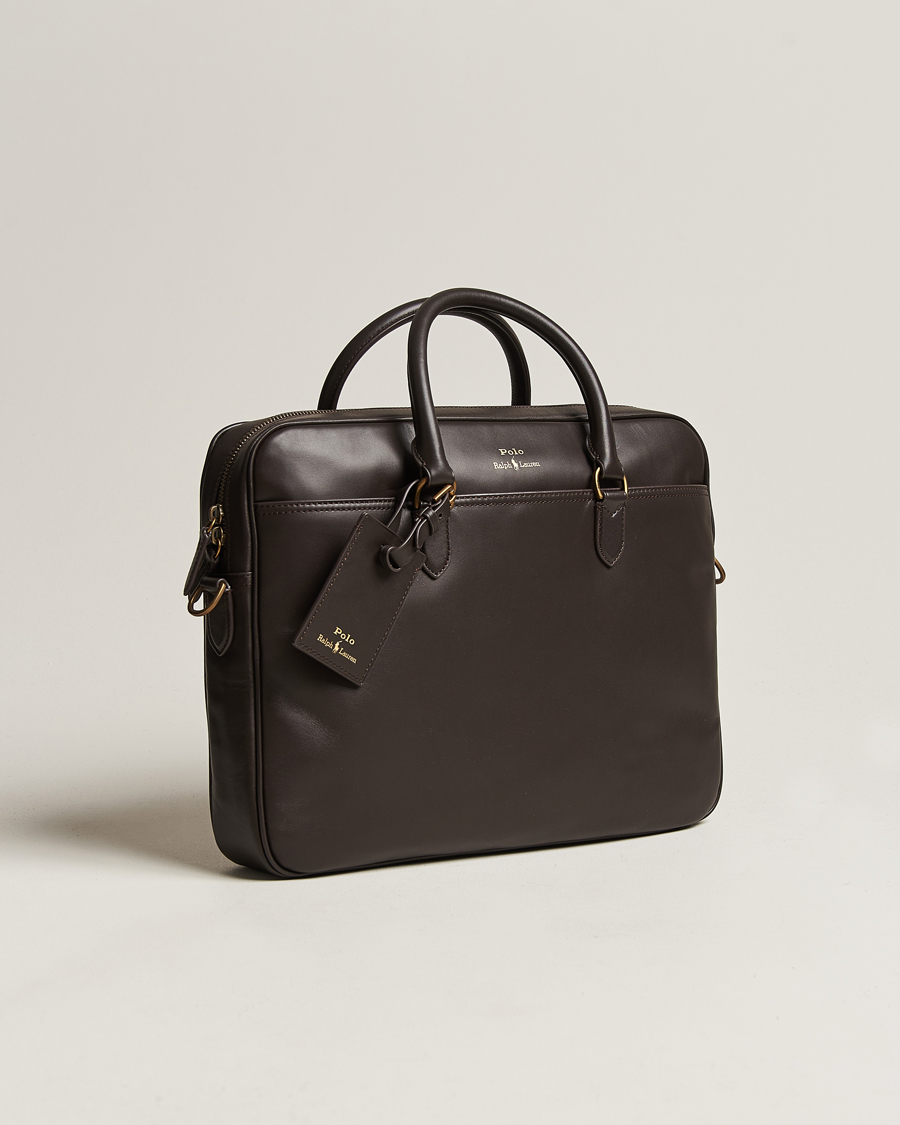 Herren | Polo Ralph Lauren Leather Briefcase Dark Brown | Polo Ralph Lauren | Leather Briefcase Dark Brown