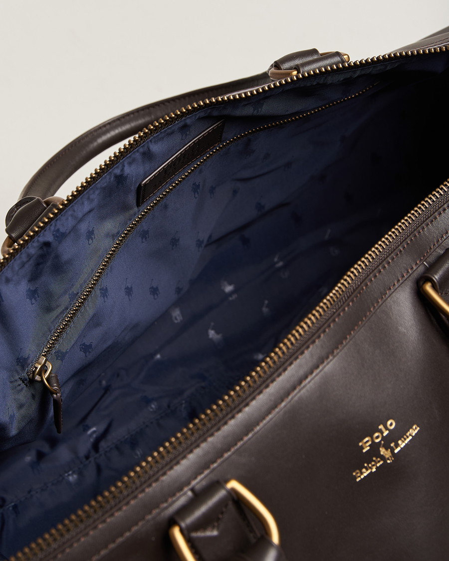 Herren | Polo Ralph Lauren Leather Duffle Bag Dark Brown | Polo Ralph Lauren | Leather Duffle Bag Dark Brown