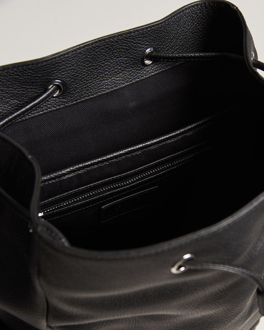 Herren | Polo Ralph Lauren Flap Leather Backpack Black | Polo Ralph Lauren | Flap Leather Backpack Black