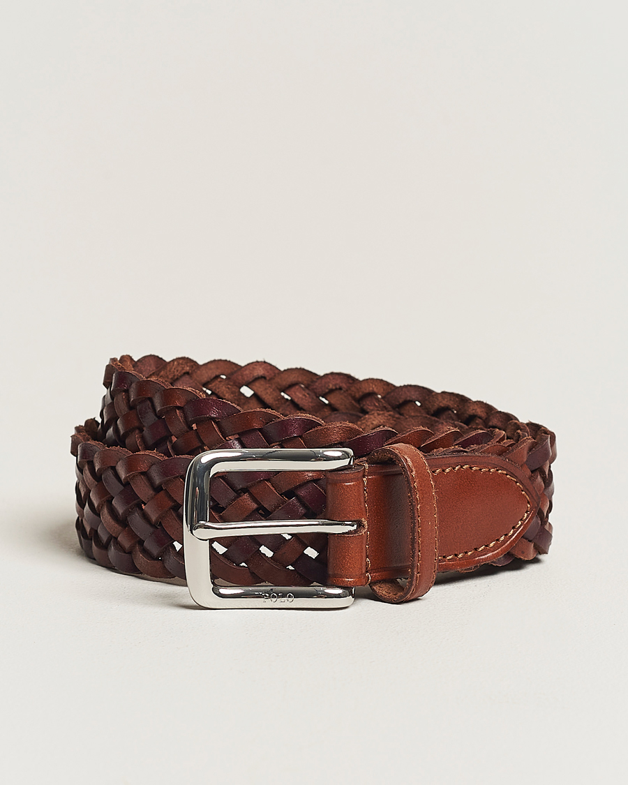 Herren | Polo Ralph Lauren Braided Belt Saddle Brown/Dk Brown | Polo Ralph Lauren | Braided Belt Saddle Brown/Dk Brown