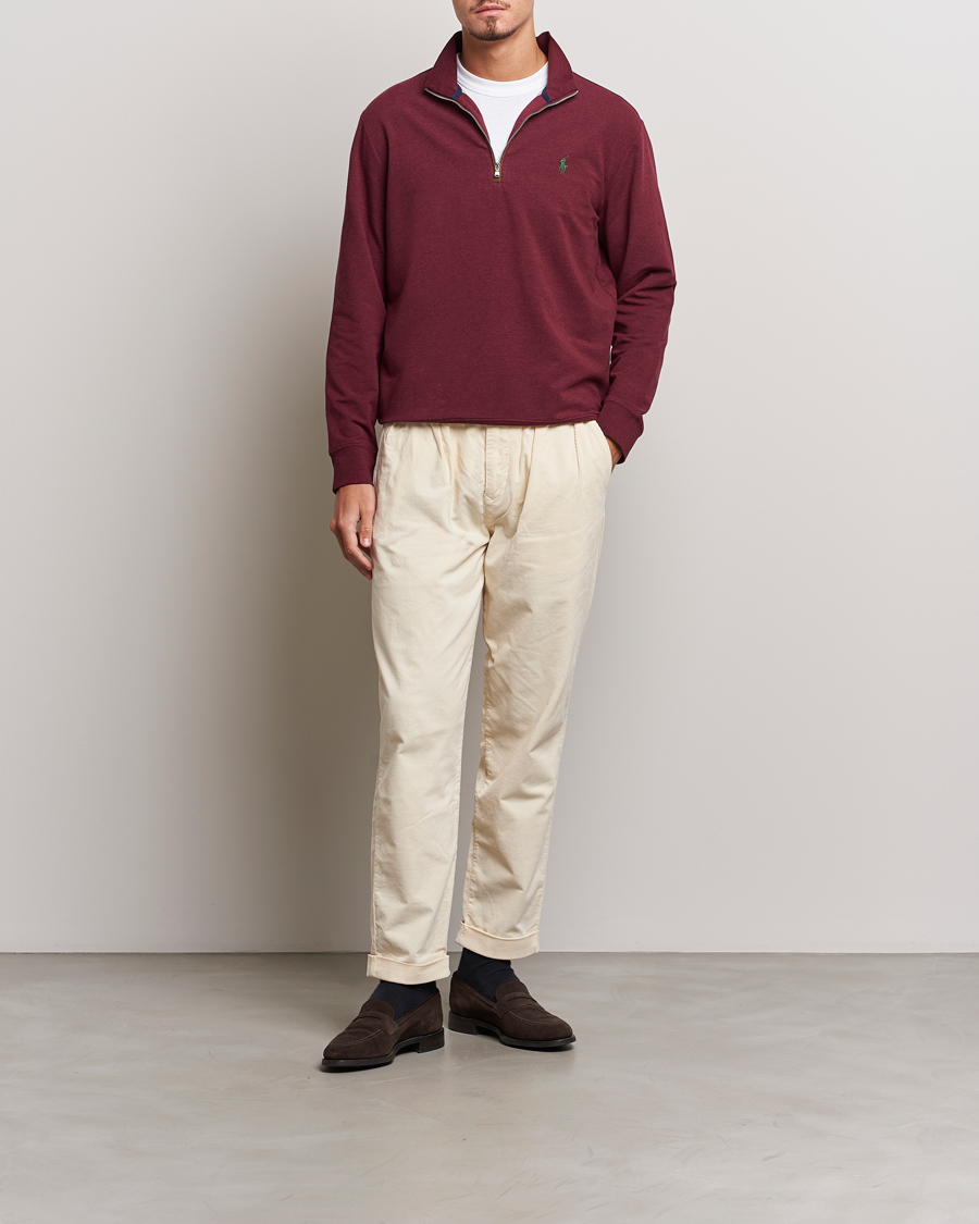 Herren | Pullover | Polo Ralph Lauren Golf | Terry Jersey Half Zip Sweater Wine Heather