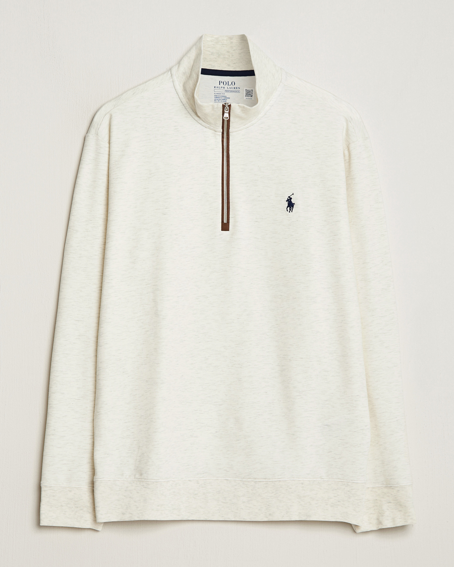 Herren | Pullover | Polo Ralph Lauren Golf | Terry Jersey Half Zip Sweater Oatmeal Heather