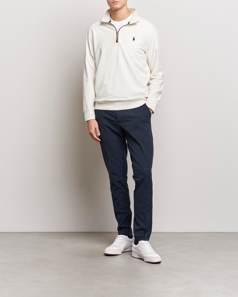 Herren | Pullover | Polo Ralph Lauren Golf | Terry Jersey Half Zip Sweater Oatmeal Heather