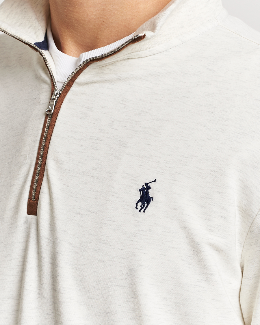 Herren | Pullover | Polo Ralph Lauren Golf | Terry Jersey Half Zip Sweater Oatmeal Heather