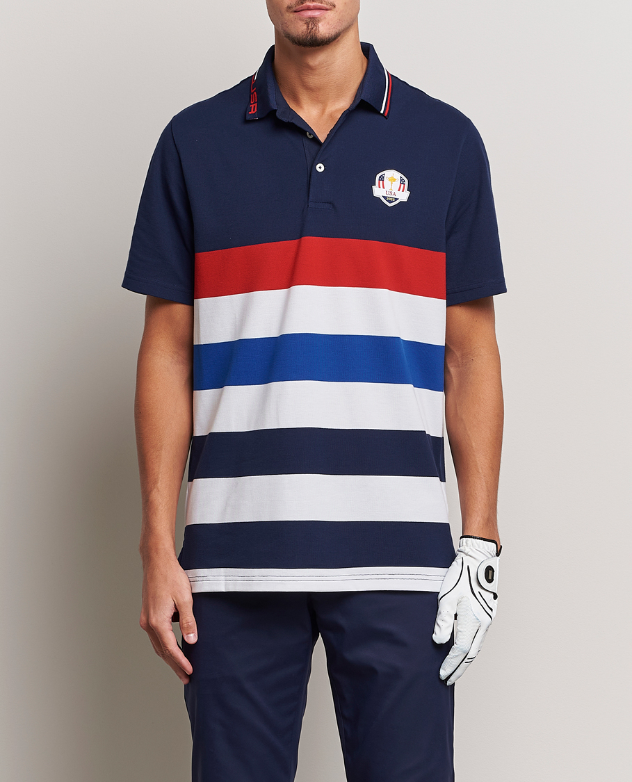 Herren | Poloshirts | RLX Ralph Lauren | Ryder Cup Stripe Pique French Navy/Multi