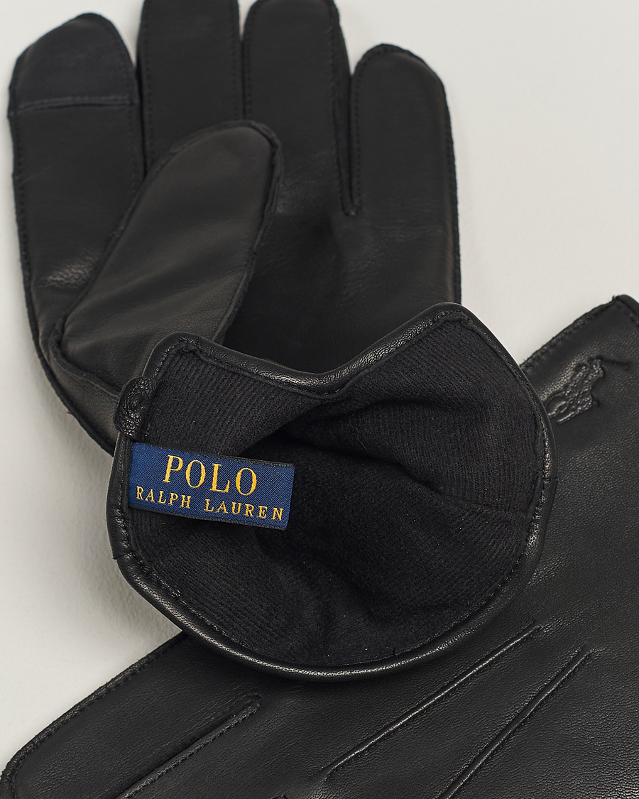 Herren | Polo Ralph Lauren Leather Gloves Black | Polo Ralph Lauren | Leather Gloves Black