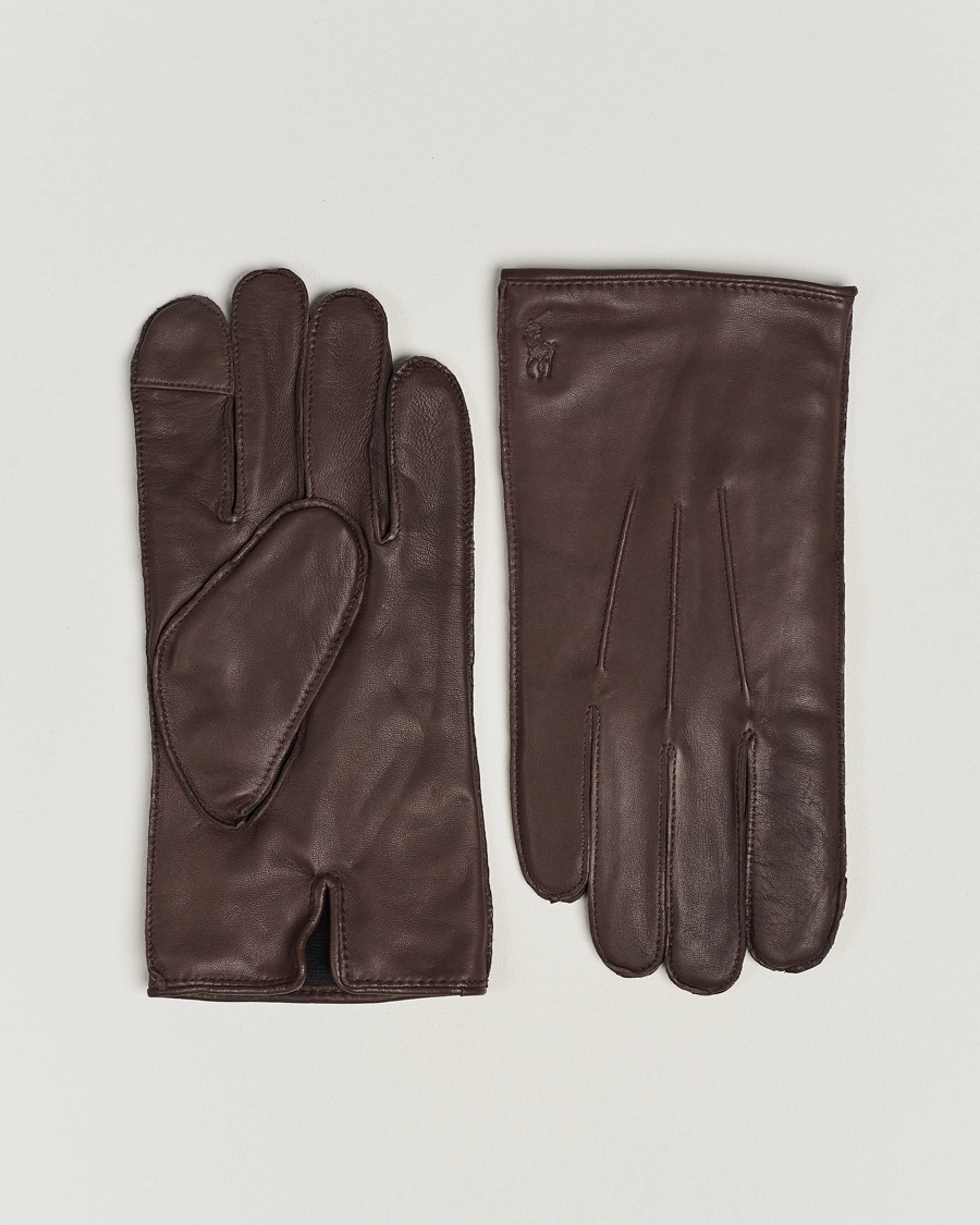 Herren | Polo Ralph Lauren Leather Gloves Dark Brown | Polo Ralph Lauren | Leather Gloves Dark Brown