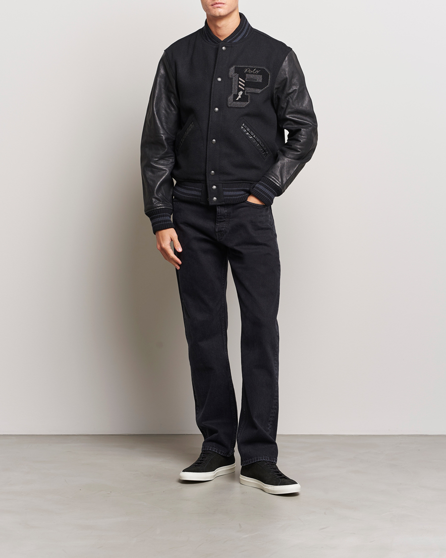 Herren | Jacken | Polo Ralph Lauren | Varsity Lined Bomber Jacket Polo Black