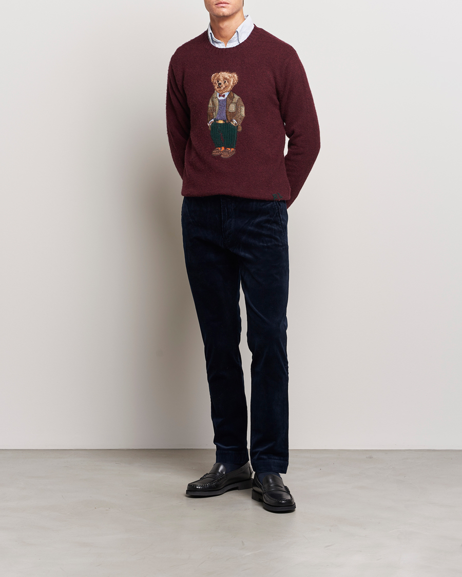 Herren | Pullover | Polo Ralph Lauren | Wool/Cashmere Knitted Bear Sweater Aged Wine Heather