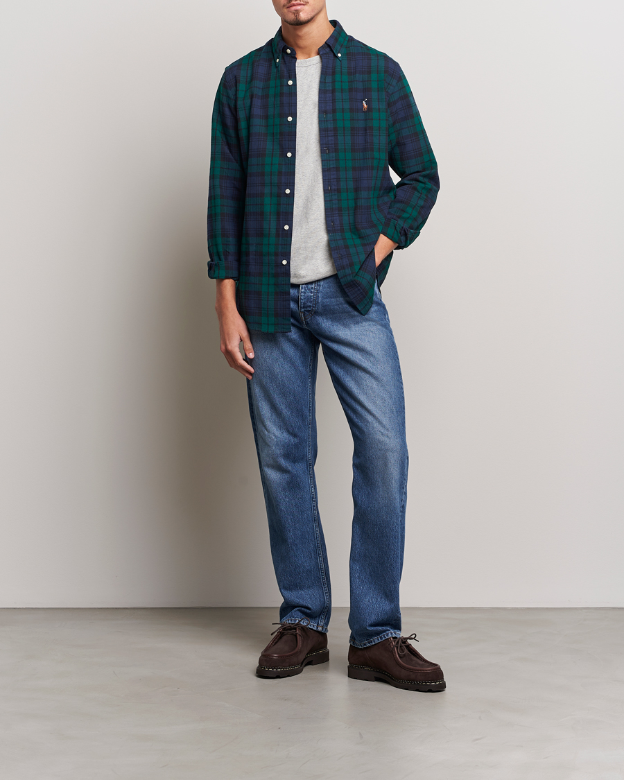 Herren | Hemden | Polo Ralph Lauren | Custom Fit Checked Shirt Navy/Green