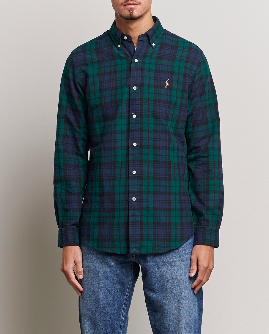 Herren | Hemden | Polo Ralph Lauren | Custom Fit Checked Shirt Navy/Green