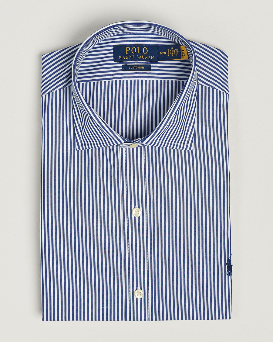 Herren | Hemden | Polo Ralph Lauren | Poplin Striped Dress Shirt Royal/White