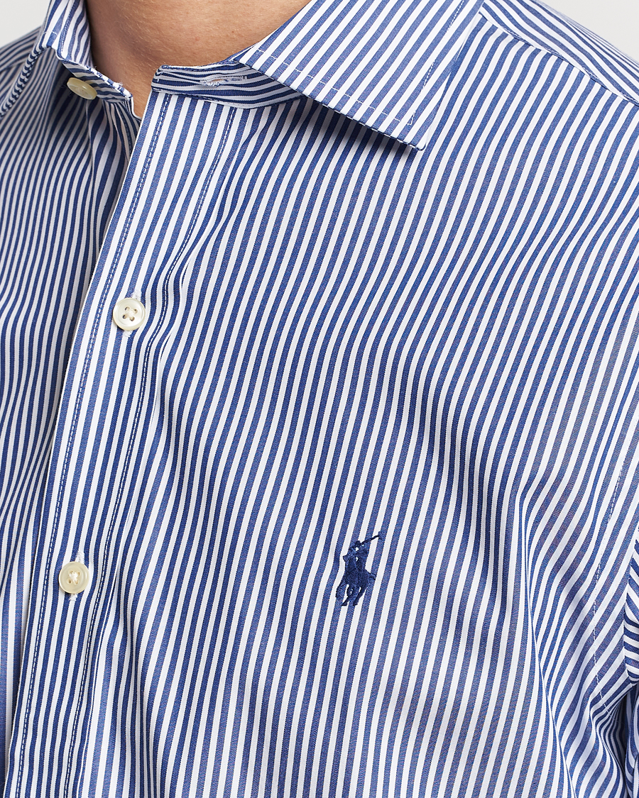 Herren | Hemden | Polo Ralph Lauren | Poplin Striped Dress Shirt Royal/White