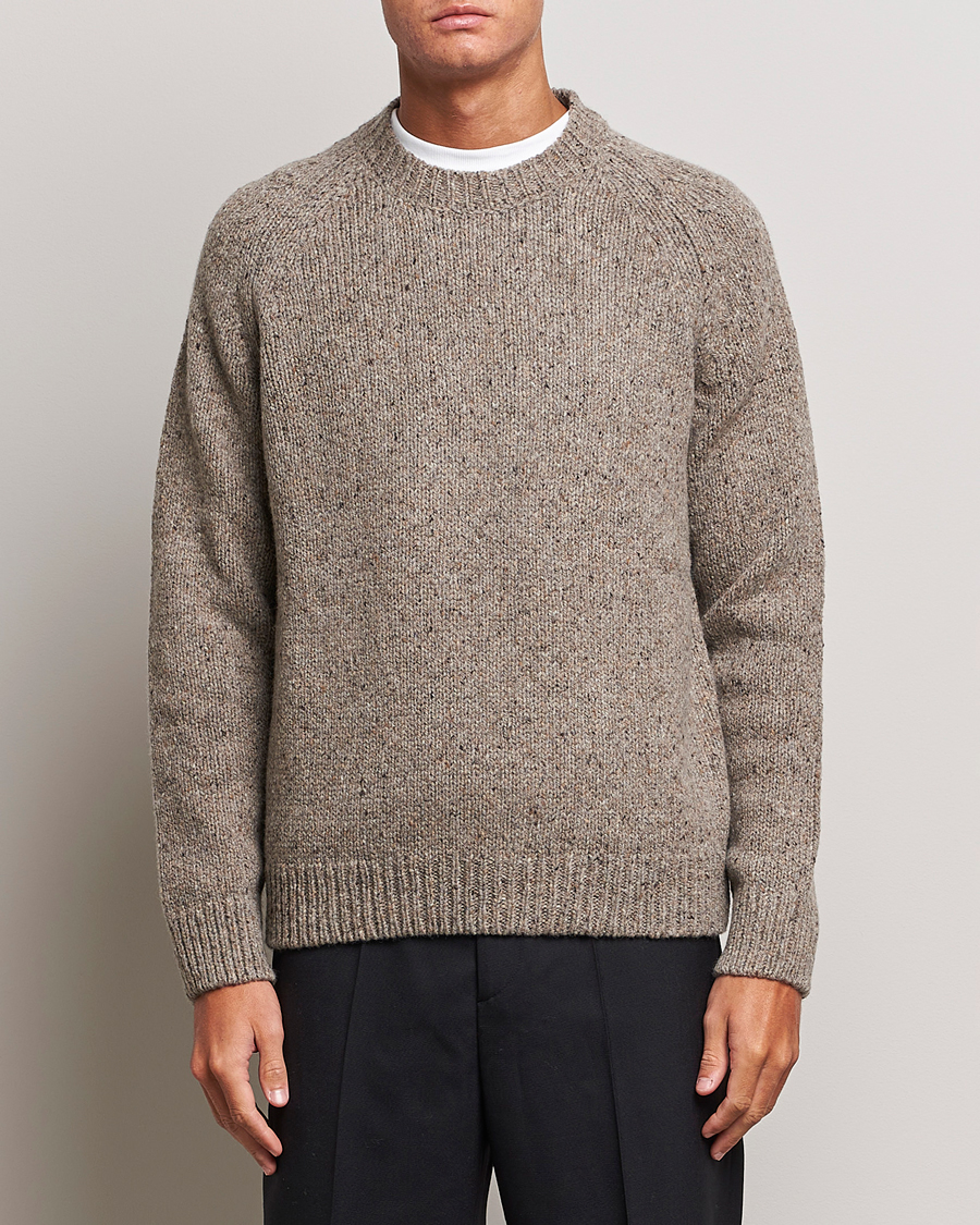 Herren | Pullover | A.P.C. | Harris Wool Knitted Crew Neck Sweater Taupe