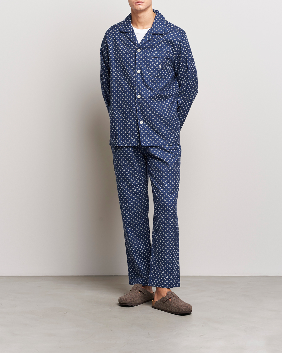 Herren | Schlafanzüge & Bademäntel | Polo Ralph Lauren | Flannel Paisley Pyjama Set Navy