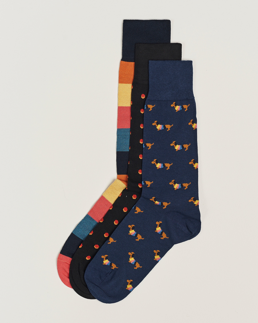 Herren | Unterwäsche | Paul Smith | 3-Pack Novelty Mix Socks Multi