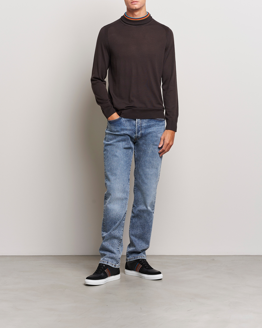 Herren | Pullover | Paul Smith | Merino Wool Knitted Polo Brown