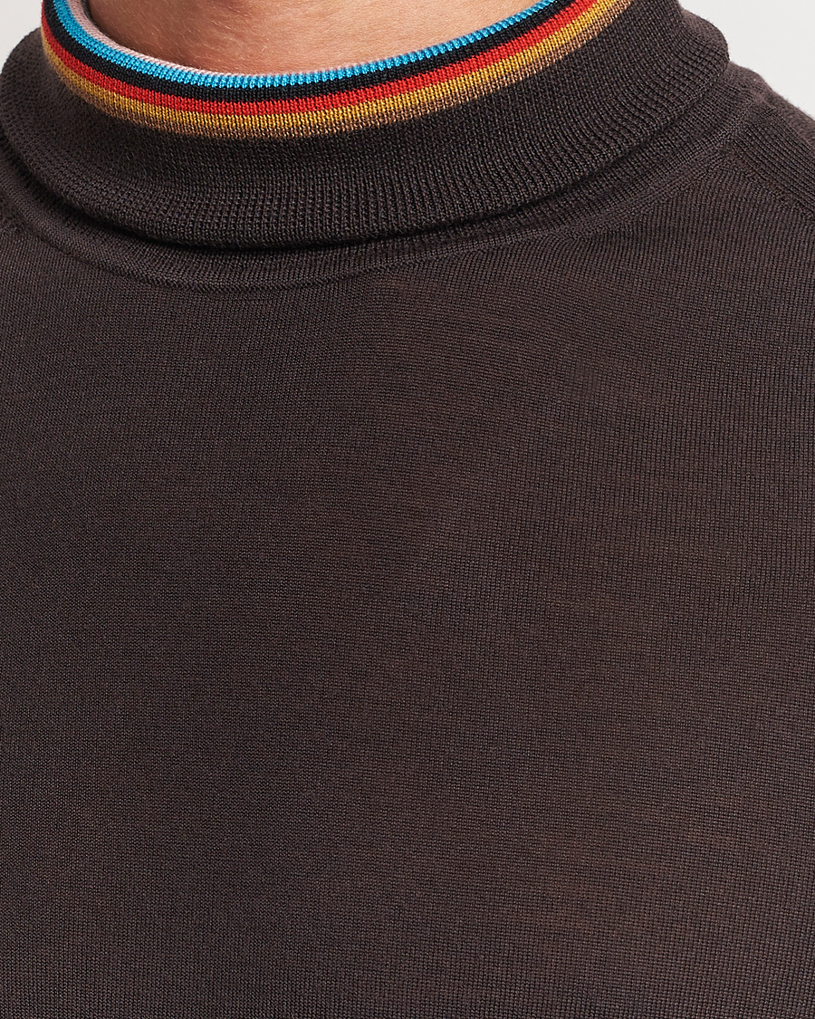 Herren | Pullover | Paul Smith | Merino Wool Knitted Polo Brown