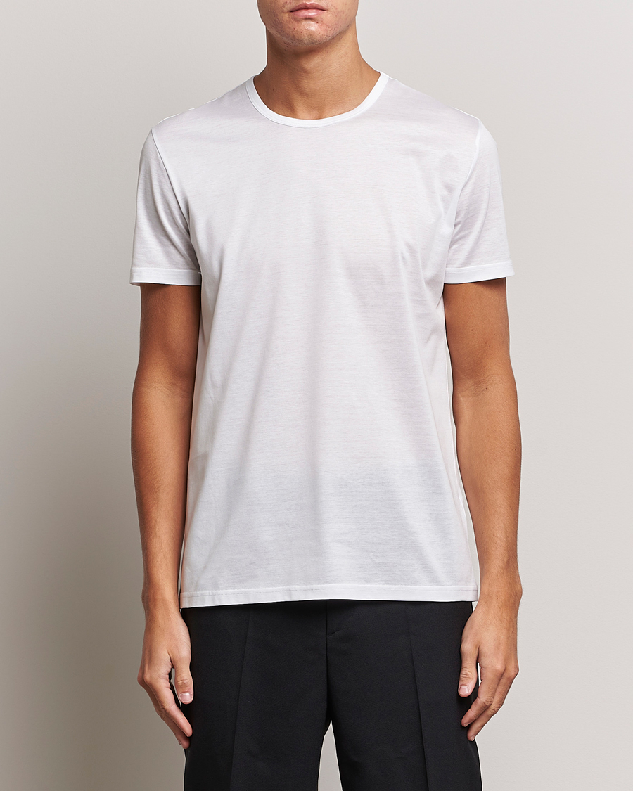 Herren | Kategorie | Zegna | Filoscozia Pure Cotton Round Neck T-Shirt White