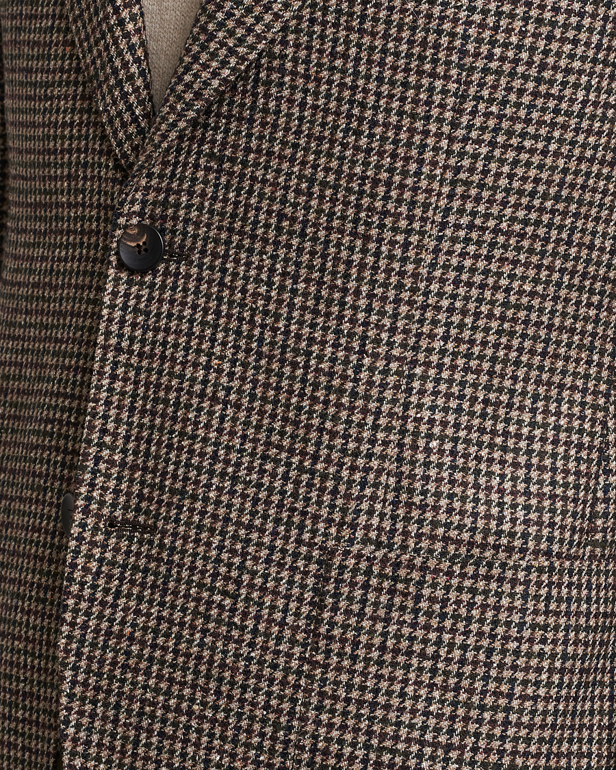 Herren | Sakkos | Lardini | Wool/Silk/Cashmere Houndstooth Blazer Beige/Green