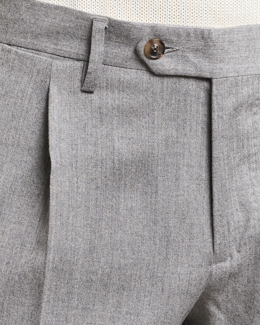 Herren | Hosen | Lardini | Wool/Cashmere One Pleat Trousers Light Grey
