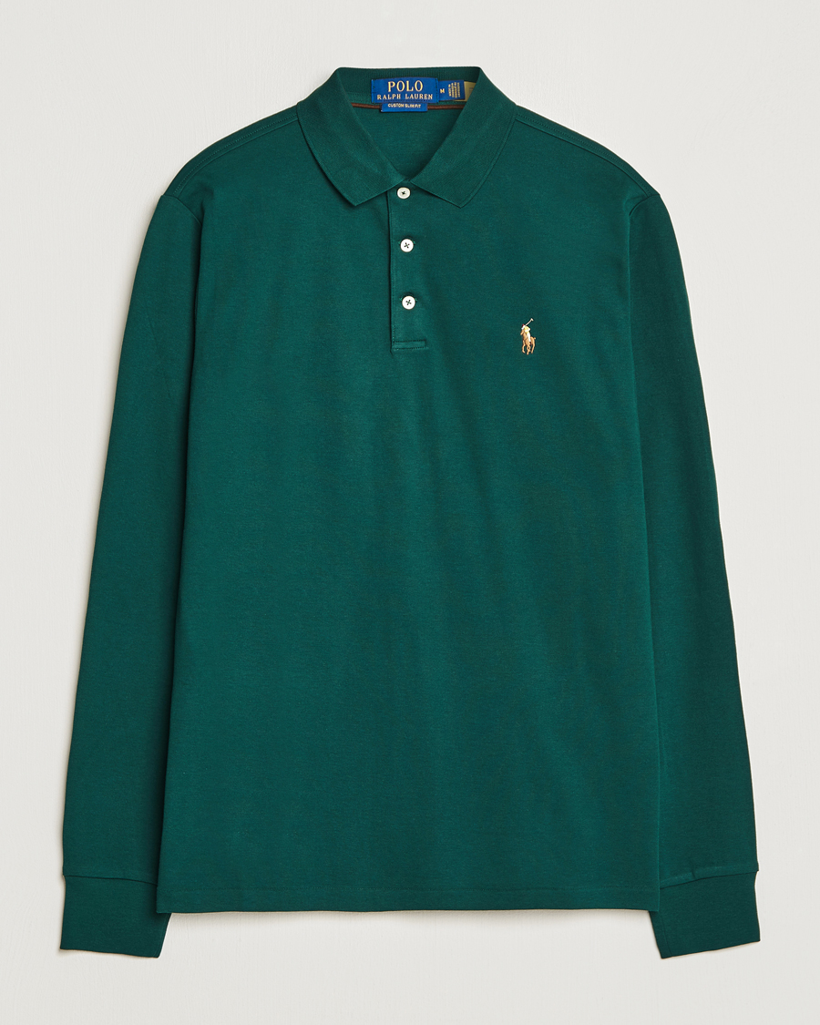 Herren | Pullover | Polo Ralph Lauren | Luxury Pima Cotton Long Sleeve Polo Hunt Club Green