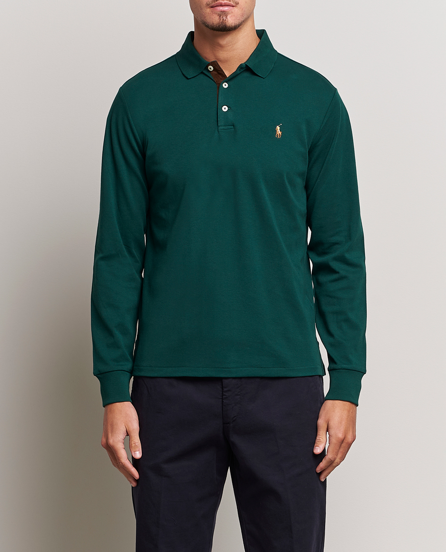 Herren | Pullover | Polo Ralph Lauren | Luxury Pima Cotton Long Sleeve Polo Hunt Club Green