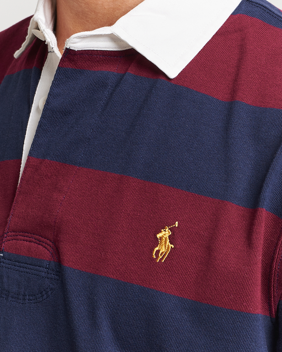 Herren | Pullover | Polo Ralph Lauren | Jersey Striped Rugger Navy/Wine