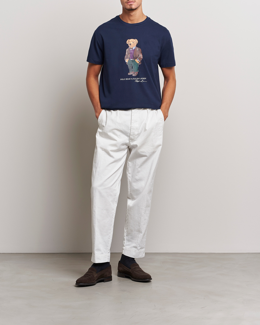 Herren | T-Shirts | Polo Ralph Lauren | Printed Heritage Bear T-Shirt Cruise Navy