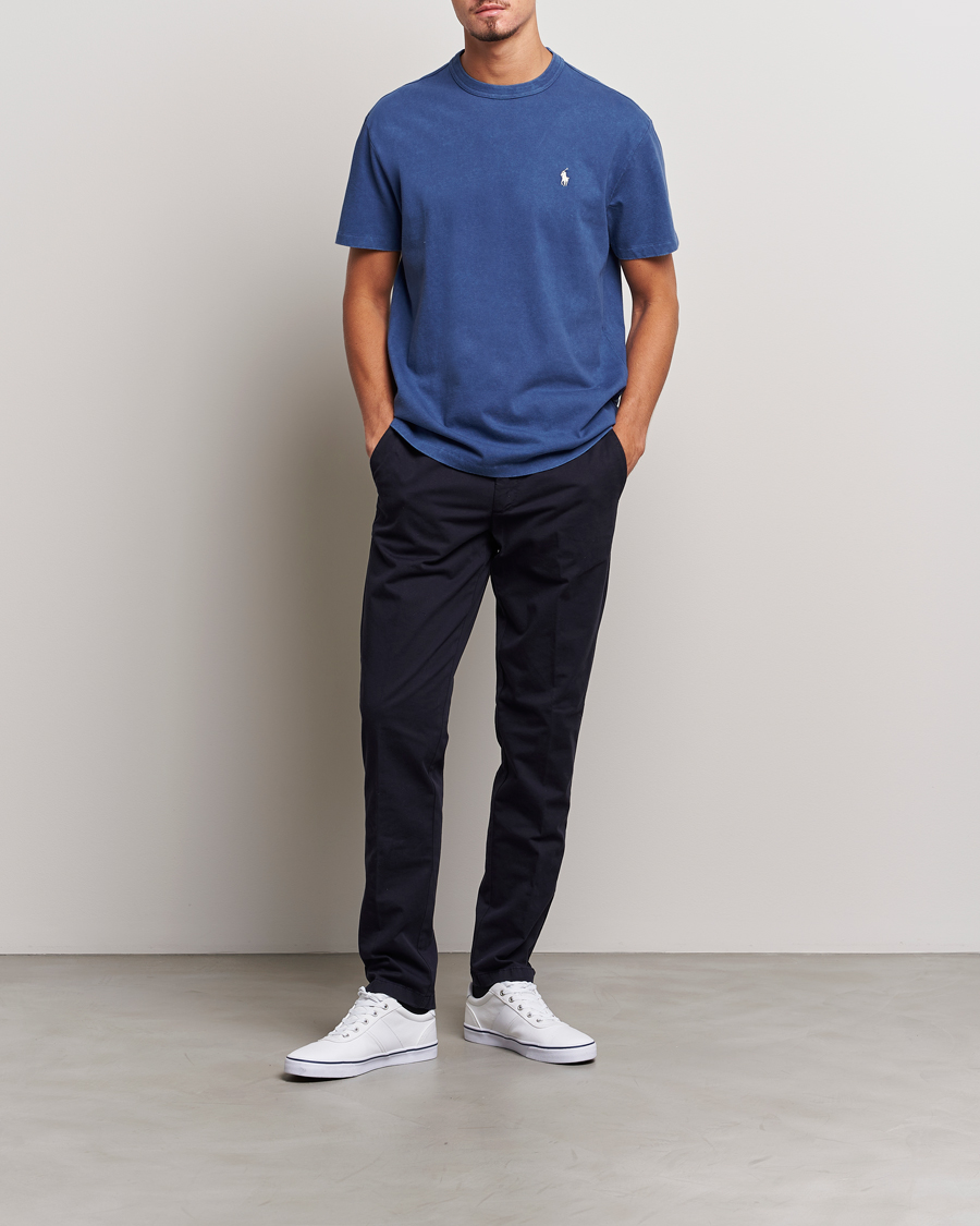 Herren | T-Shirts | Polo Ralph Lauren | Loopback Crew Neck T-Shirt Light Navy