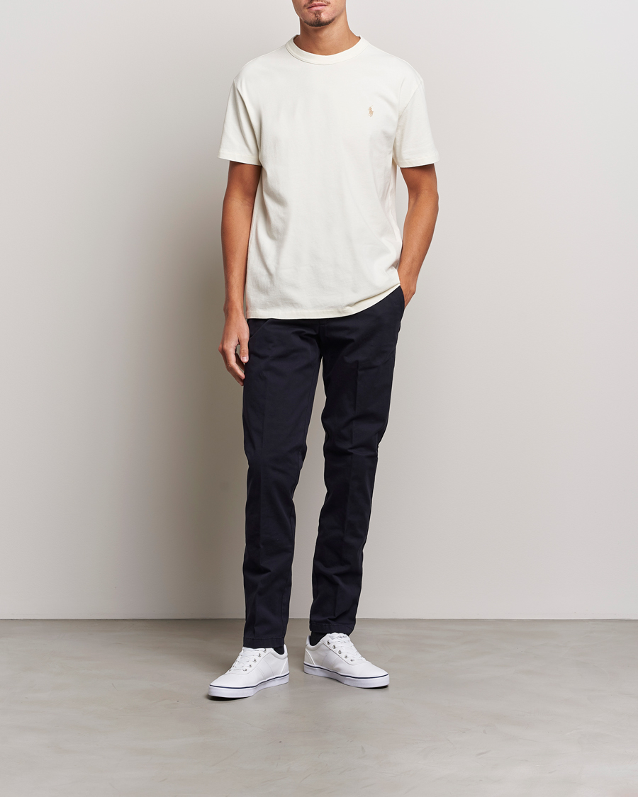 Herren | T-Shirts | Polo Ralph Lauren | Loopback Crew Neck T-Shirt Clubhouse Cream