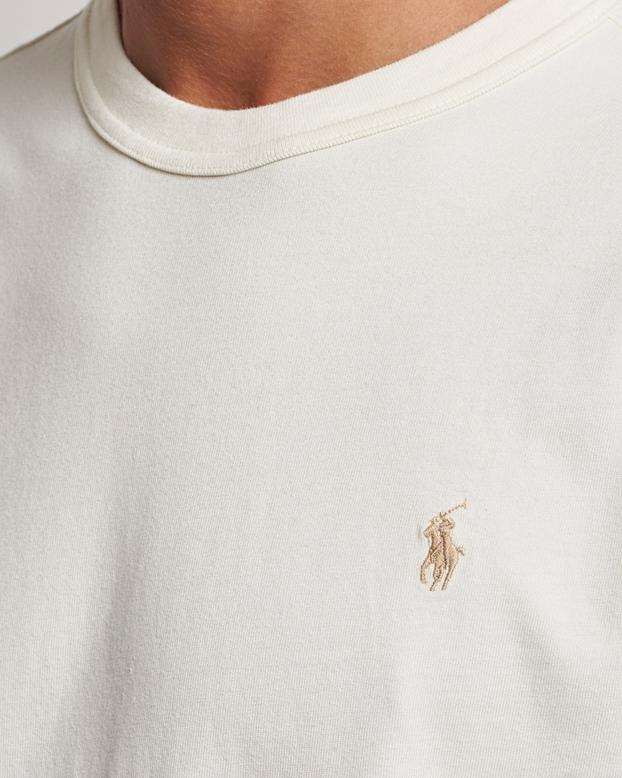 Herren | T-Shirts | Polo Ralph Lauren | Loopback Crew Neck T-Shirt Clubhouse Cream