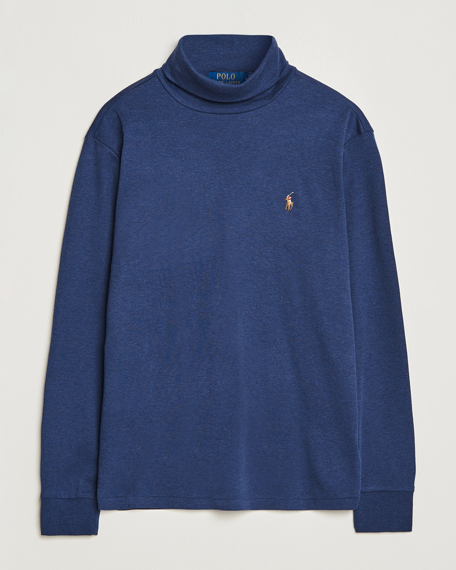 Herren | Pullover | Polo Ralph Lauren | Luxury Pima Cotton Rollneck Spring Navy Heather