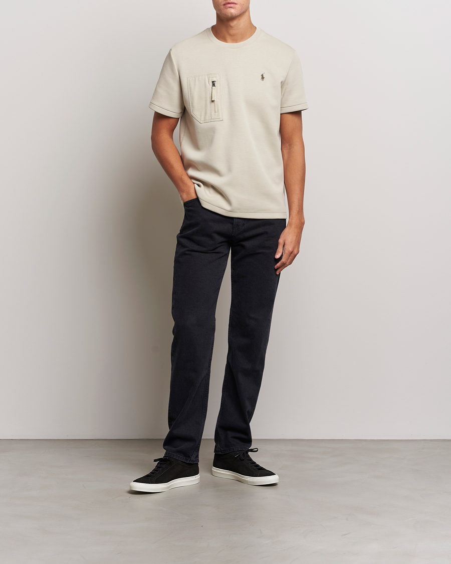 Herren | T-Shirts | Polo Ralph Lauren | Double Knit Pocket T-Shirt Classic Stone