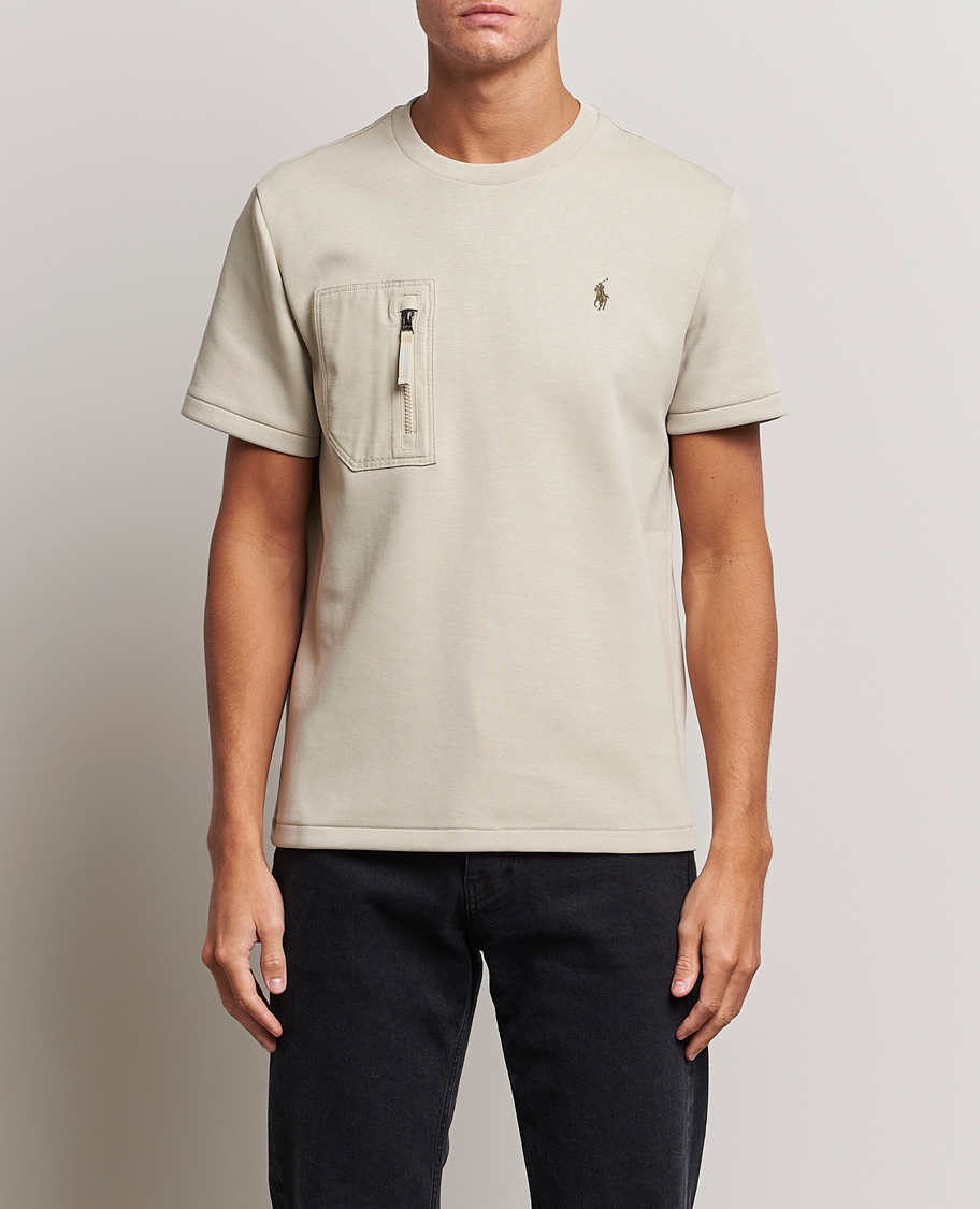 Herren | T-Shirts | Polo Ralph Lauren | Double Knit Pocket T-Shirt Classic Stone
