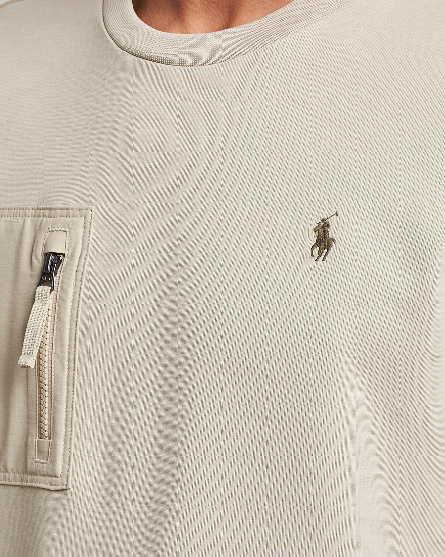 Herren | T-Shirts | Polo Ralph Lauren | Double Knit Pocket T-Shirt Classic Stone